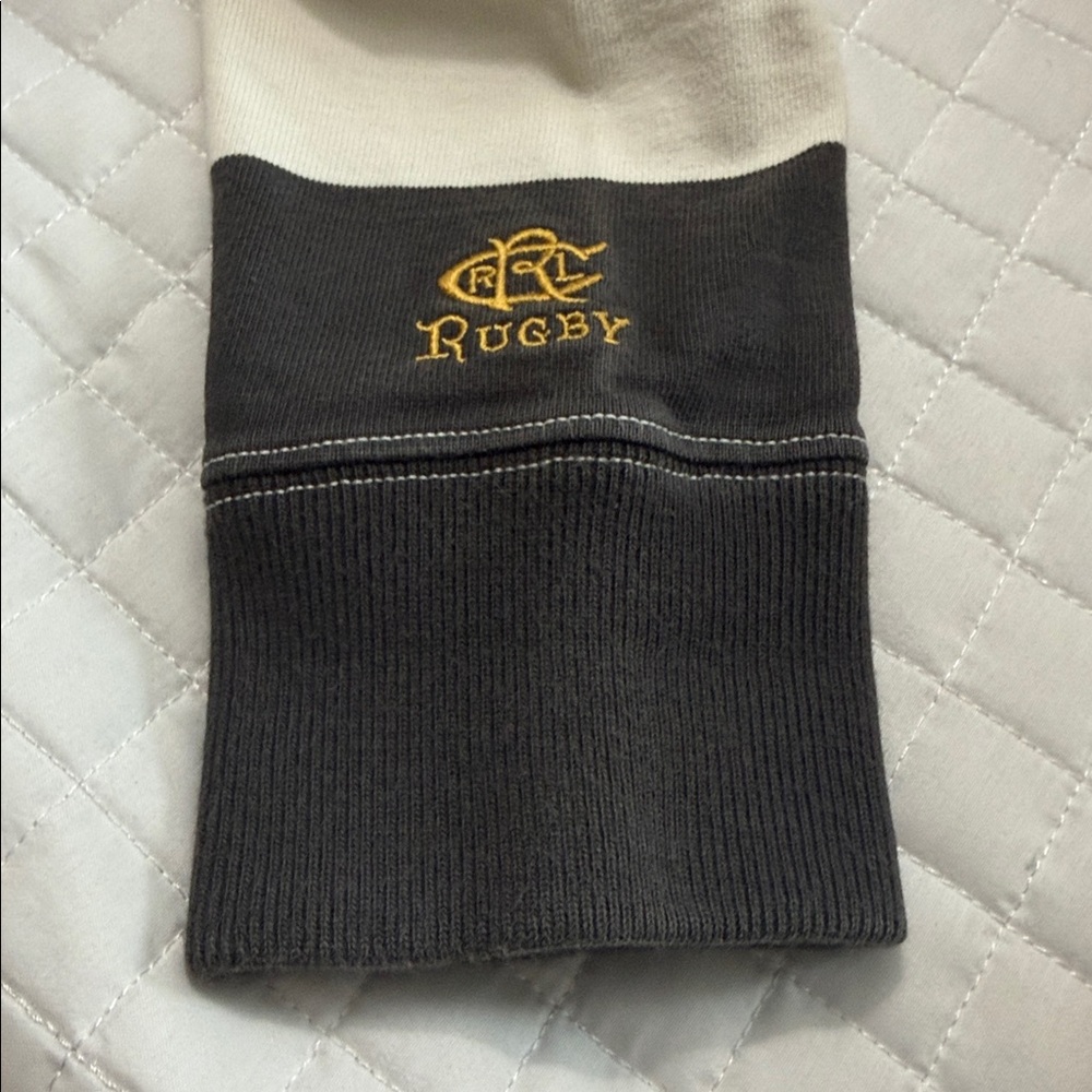 Rugby Ralph Lauren Black and White Striped Casual Button-Down Shirt - Picture 6 of 8